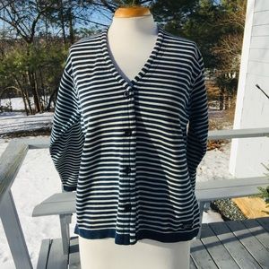 Original Blues striped sweater size large NWOT